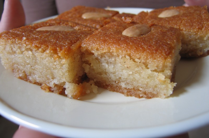 Basbousa Recipe aka Harissa Dessert (Middle Eastern Coconut Semolina Cake)  - An Edible Mosaic™