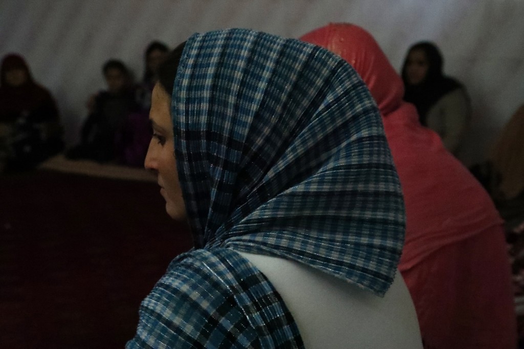 WAW Client taking a class at a Family Guidance Center (FGC) in Afghanistan. Photo credit: Emilie Richardson 