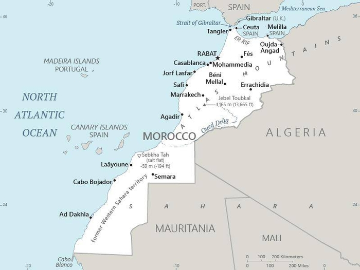 Morocco Map1 