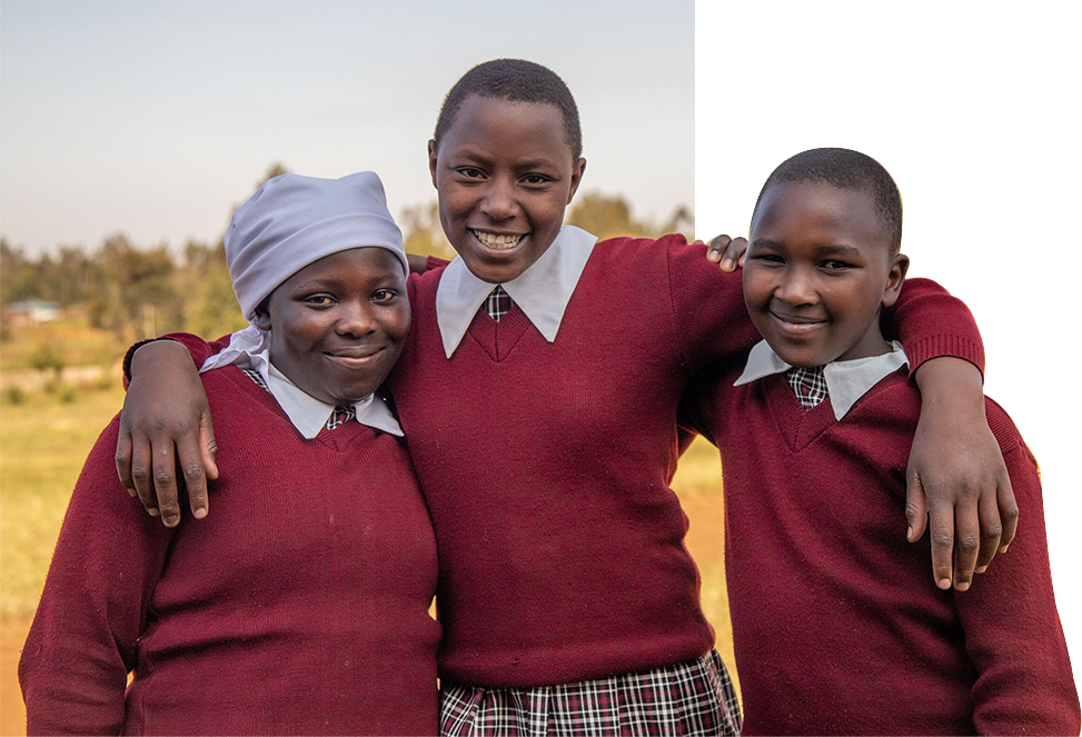 Three School Girls